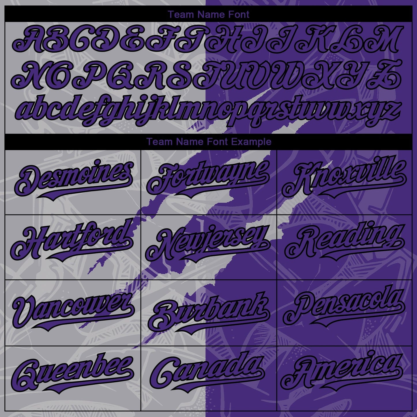 Custom Graffiti Pattern Purple Gray-Black 3D Scratch Authentic Baseball Jersey - Sky-Custom