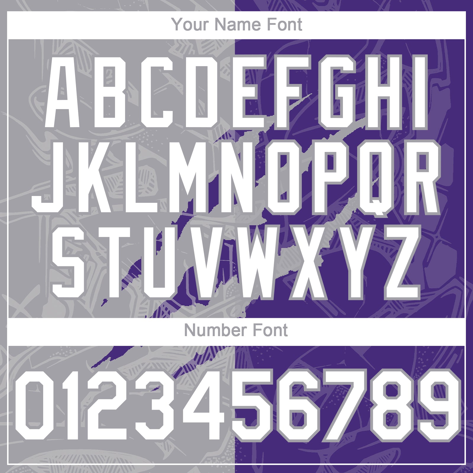 Custom Graffiti Pattern White Purple-Gray 3D Scratch Authentic Baseball Jersey - Sky-Custom
