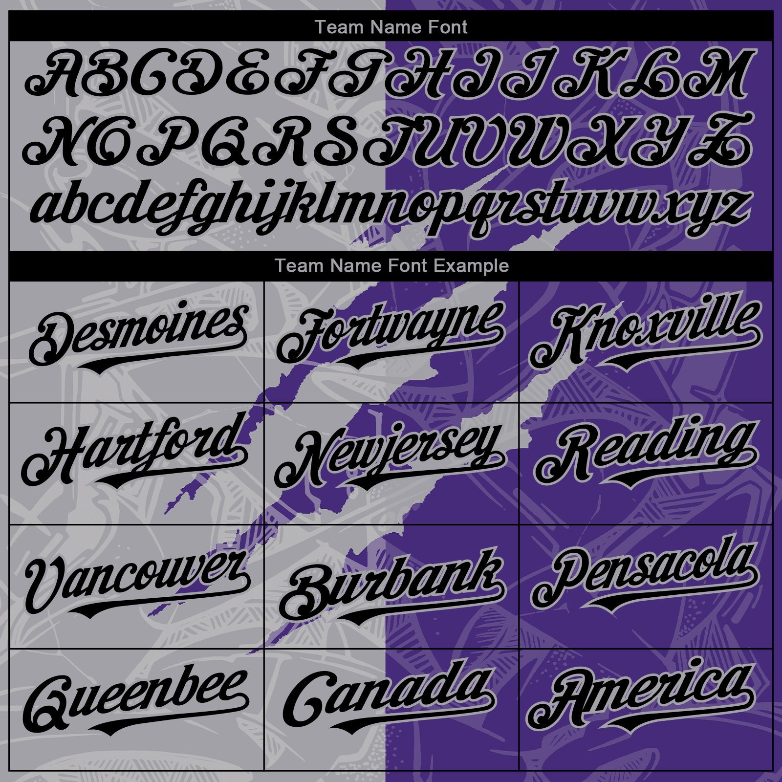 Custom Graffiti Pattern Black Purple-Gray 3D Scratch Authentic Baseball Jersey - Sky-Custom