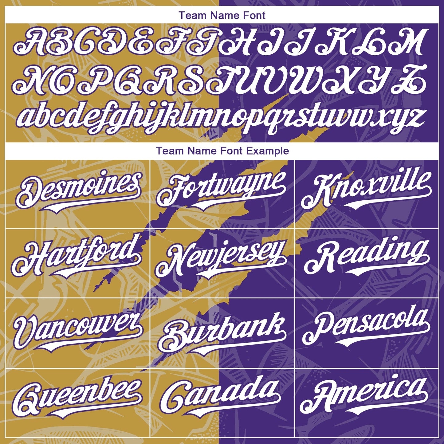 Custom Graffiti Pattern White Purple-Old Gold 3D Scratch Authentic Baseball Jersey - Sky-Custom