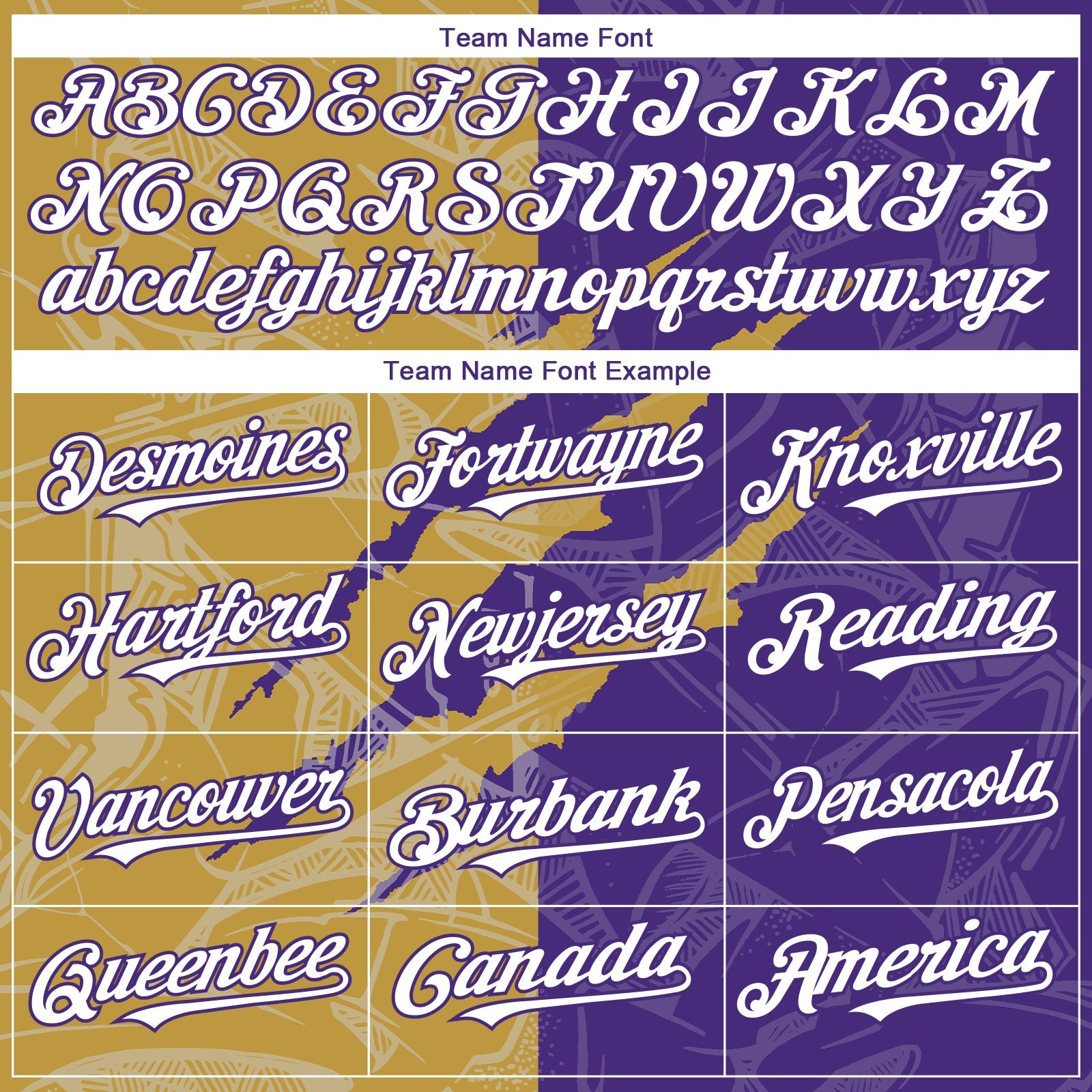 Custom Graffiti Pattern White Purple-Old Gold 3D Scratch Authentic Baseball Jersey - Sky-Custom