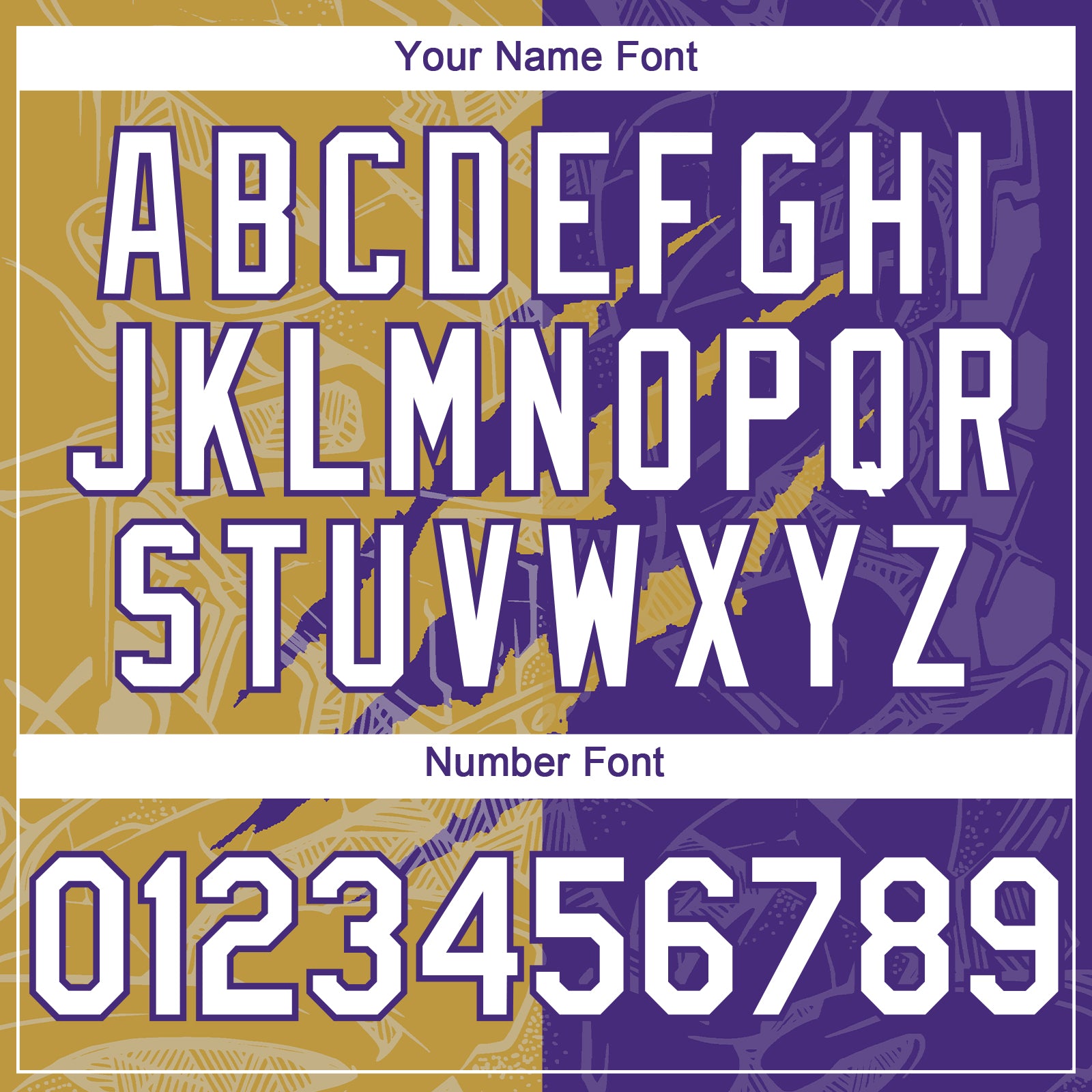 Custom Graffiti Pattern White Purple-Old Gold 3D Scratch Authentic Baseball Jersey - Sky-Custom