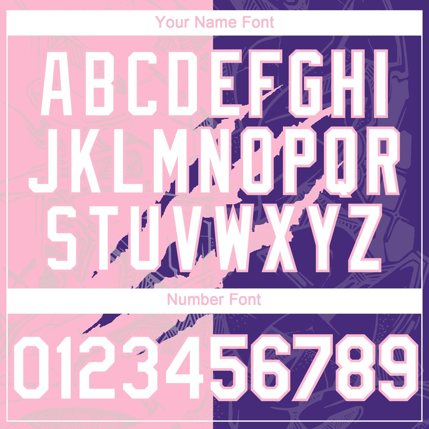 Custom Graffiti Pattern White Purple-Light Pink 3D Scratch Authentic Baseball Jersey - Sky-Custom