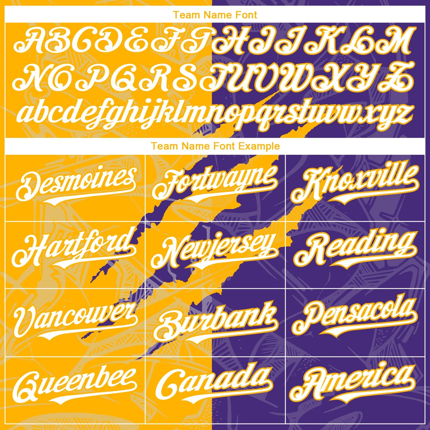 Custom Graffiti Pattern White Purple-Gold 3D Scratch Authentic Baseball Jersey - Sky-Custom