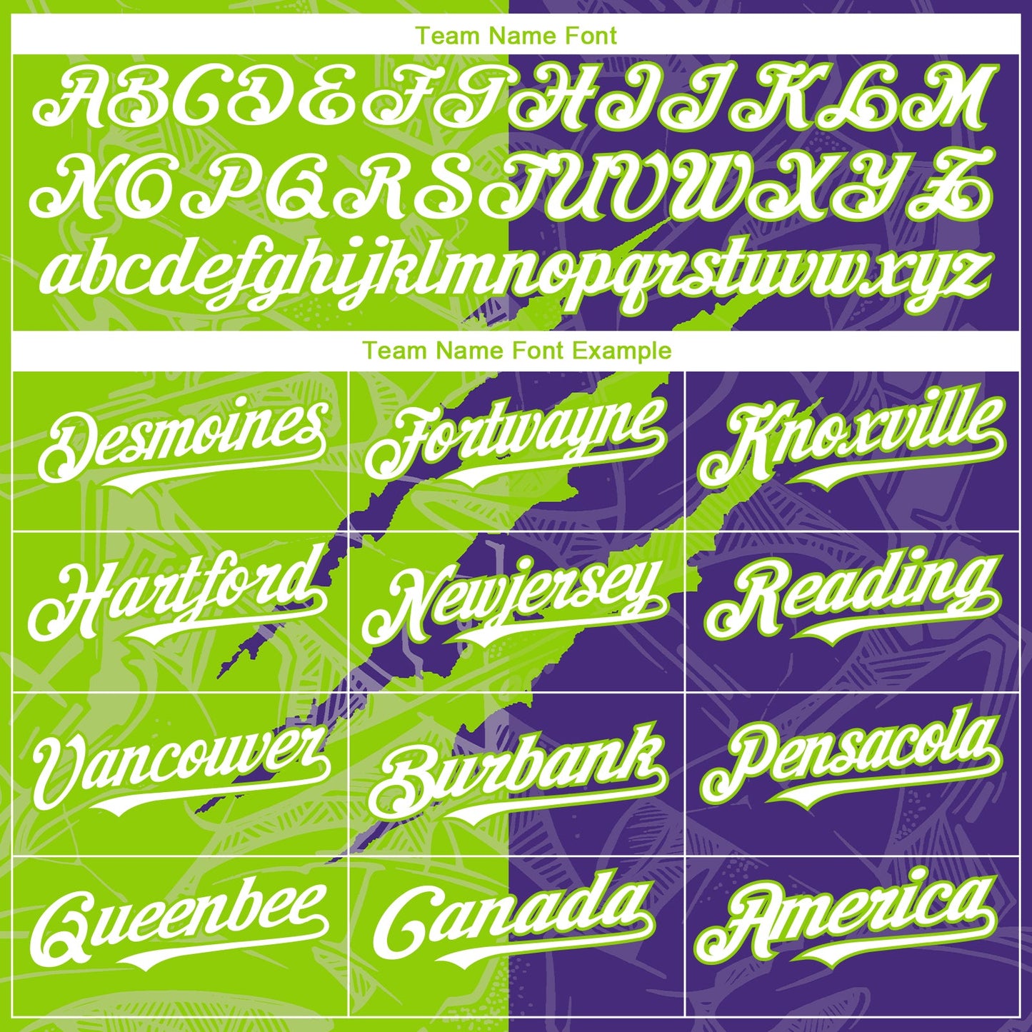 Custom Graffiti Pattern White Purple-Neon Green 3D Scratch Authentic Baseball Jersey - Sky-Custom