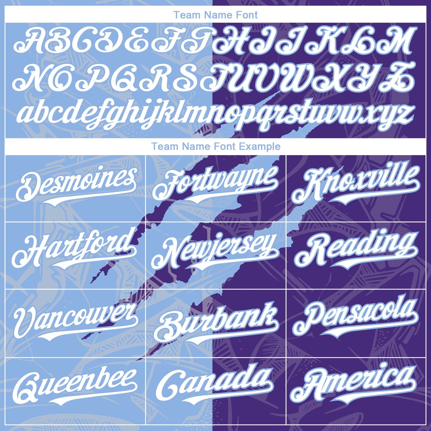 Custom Graffiti Pattern White Purple-Light Blue 3D Scratch Authentic Baseball Jersey - Sky-Custom
