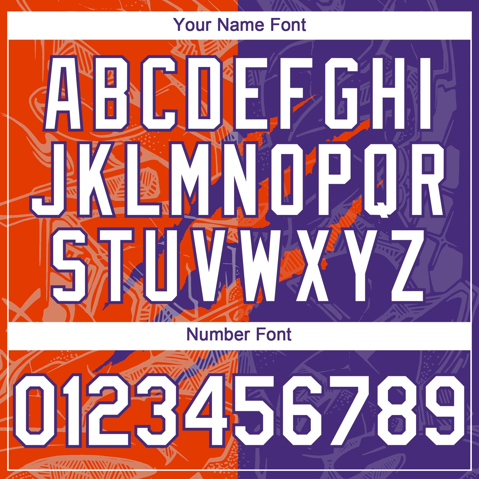 Custom Graffiti Pattern White Purple-Orange 3D Scratch Authentic Baseball Jersey - Sky-Custom
