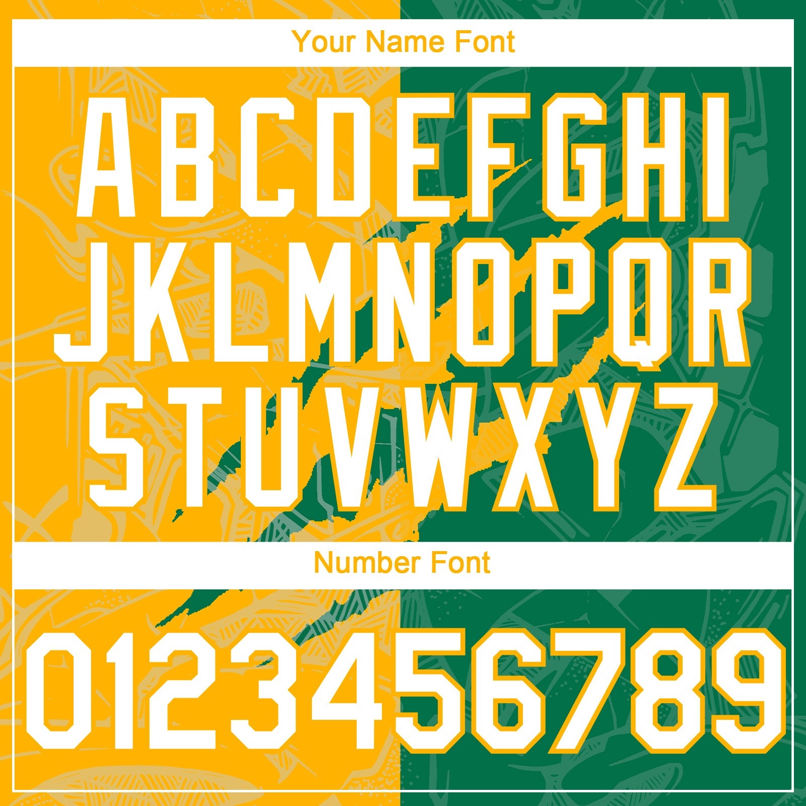 Custom Graffiti Pattern White Kelly Green-Gold 3D Scratch Authentic Baseball Jersey - Sky-Custom
