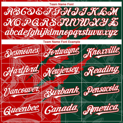Custom Graffiti Pattern White Green-Red 3D Scratch Authentic Baseball Jersey - Sky-Custom