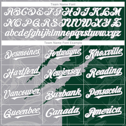 Custom Graffiti Pattern White Green-Gray 3D Scratch Authentic Baseball Jersey - Sky-Custom