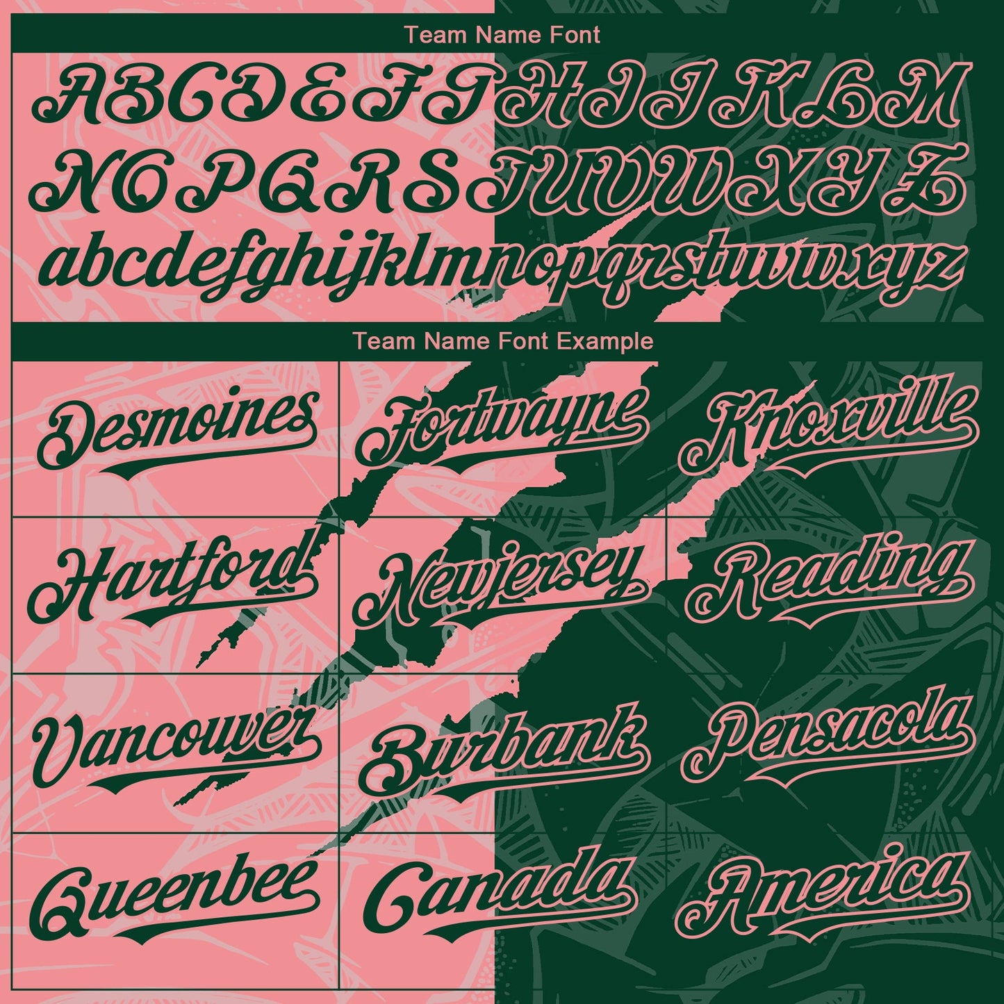 Custom Graffiti Pattern Green-Medium Pink 3D Scratch Authentic Baseball Jersey - Sky-Custom
