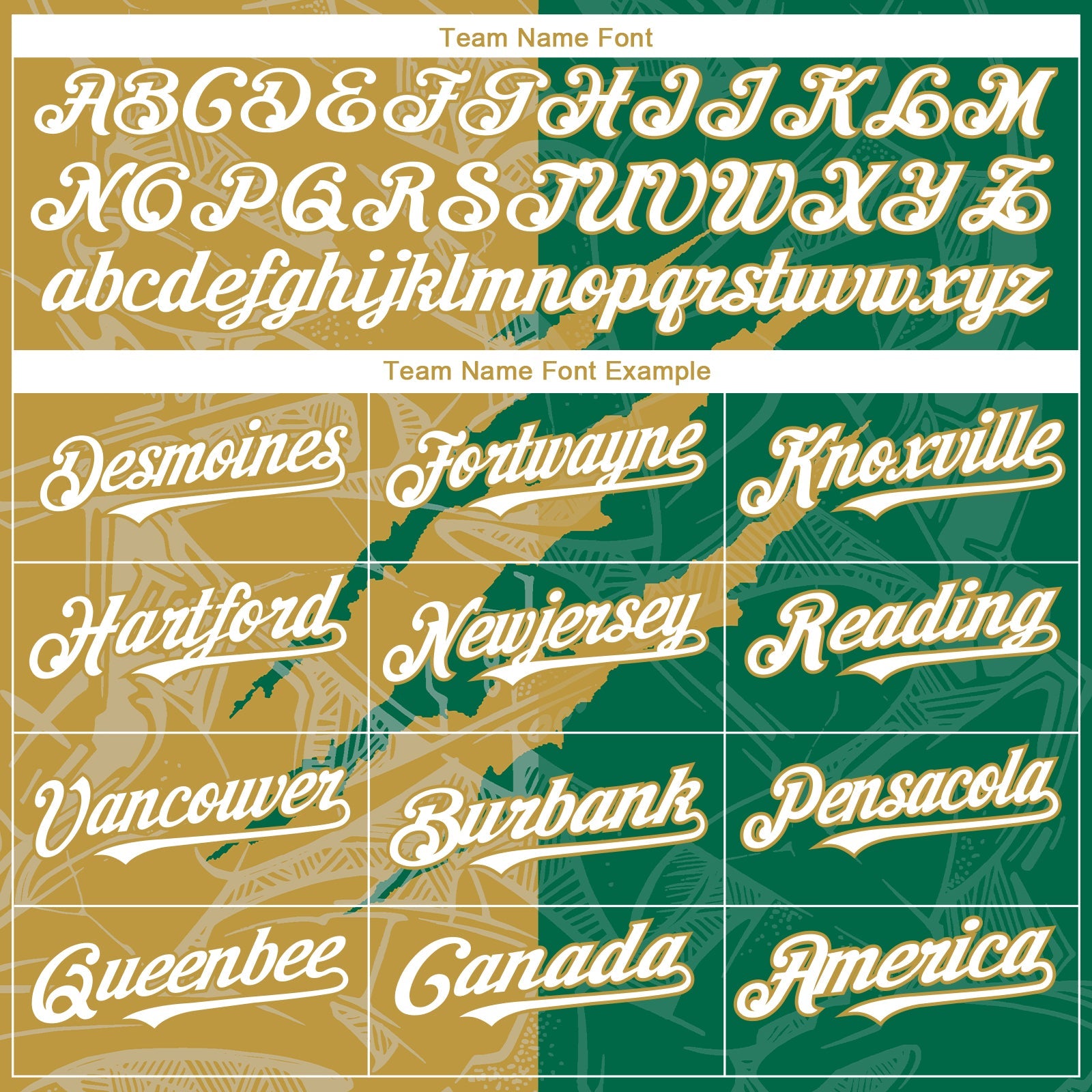 Custom Graffiti Pattern White Kelly Green-Old Gold 3D Scratch Authentic Baseball Jersey - Sky-Custom