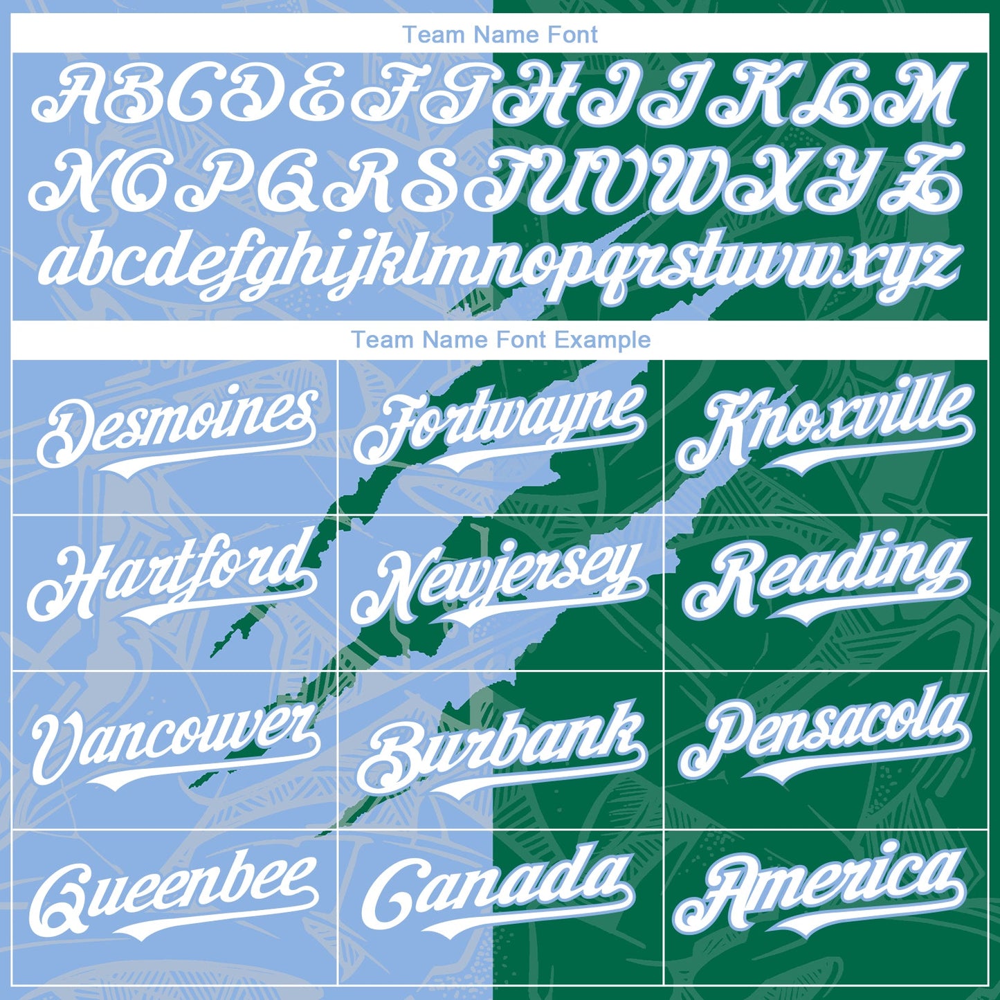 Custom Graffiti Pattern White Kelly Green-Light Blue 3D Scratch Authentic Baseball Jersey - Sky-Custom