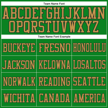 Custom Grass Green Old Gold-Black Mesh Authentic Football Jersey - Sky-Custom