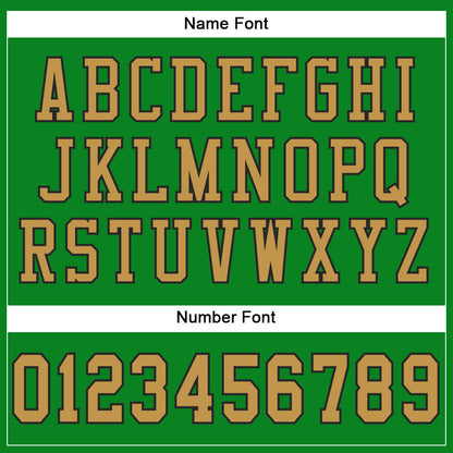 Custom Grass Green Old Gold-Black Mesh Authentic Football Jersey - Sky-Custom