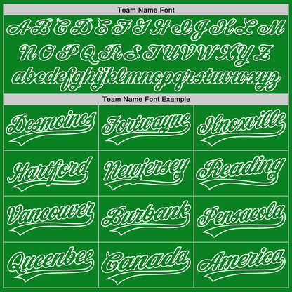 Custom Grass Green White Authentic Baseball Jersey - Sky-Custom