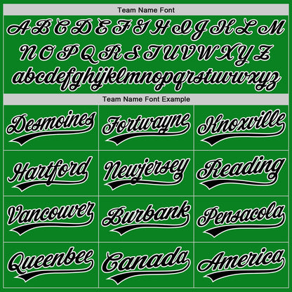 Custom Grass Green Black-White Authentic Baseball Jersey - Sky-Custom