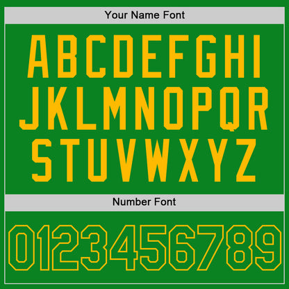 Custom Grass Green Gold Authentic Baseball Jersey - Sky-Custom