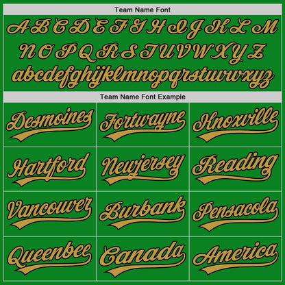 Custom Grass Green Old Gold-Black Authentic Baseball Jersey - Sky-Custom