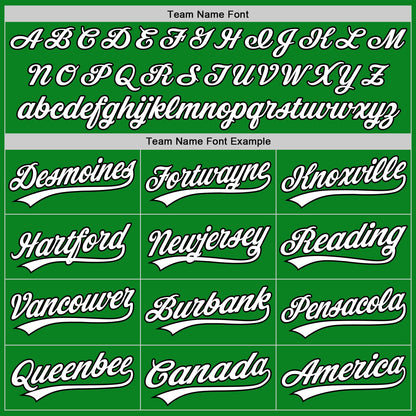 Custom Grass Green White-Black Authentic Baseball Jersey - Sky-Custom