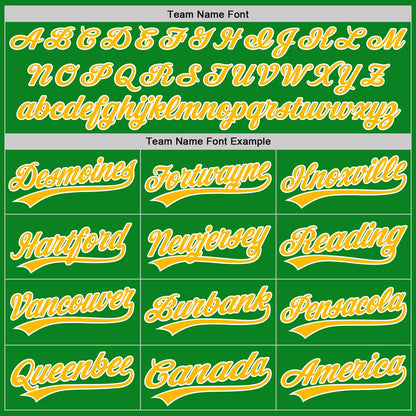 Custom Grass Green Gold-White Authentic Baseball Jersey - Sky-Custom