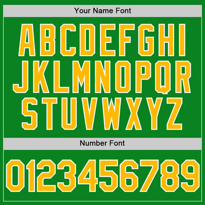 Custom Grass Green Gold-White Authentic Baseball Jersey - Sky-Custom