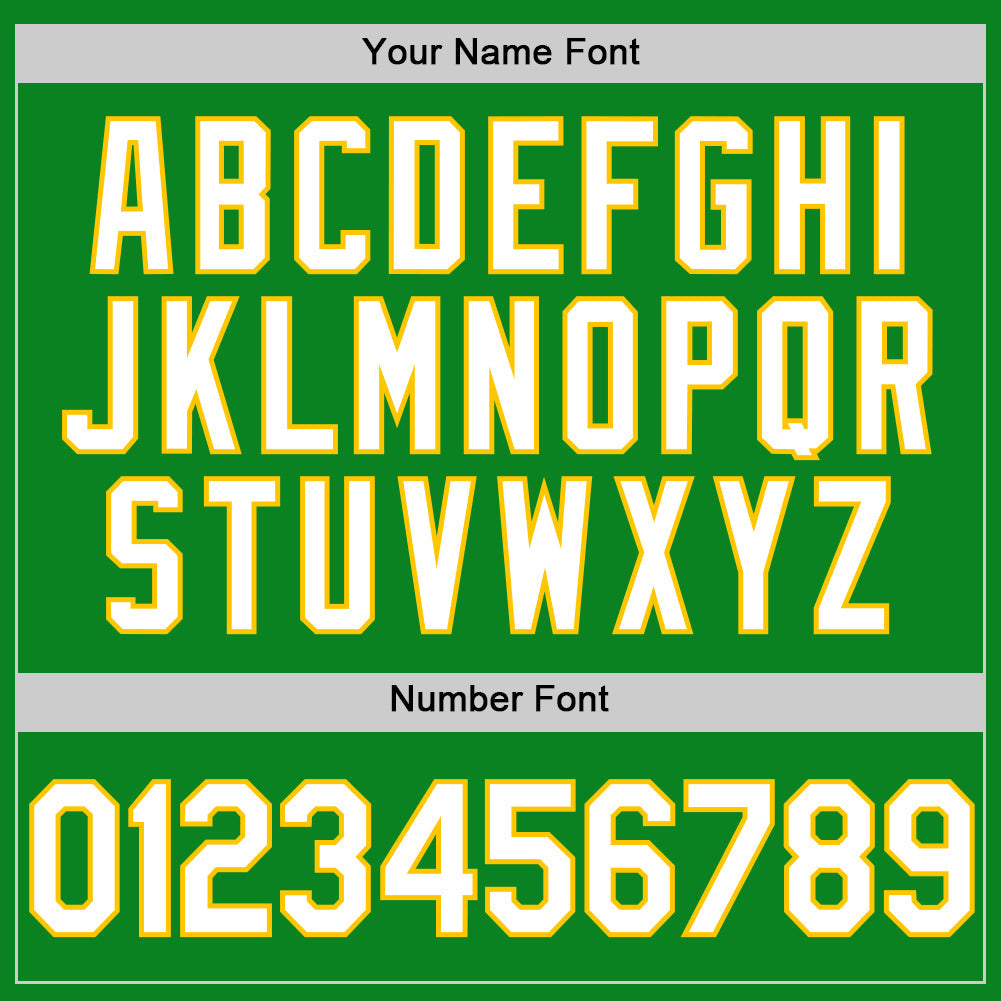 Custom Grass Green White-Yellow Authentic Baseball Jersey - Sky-Custom