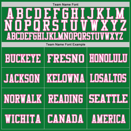 Custom Grass Green Pink-White Mesh Authentic Throwback Football Jersey - Sky-Custom