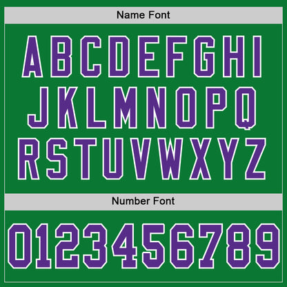 Custom Grass Green Purple-White Mesh Authentic Throwback Football Jersey - Sky-Custom