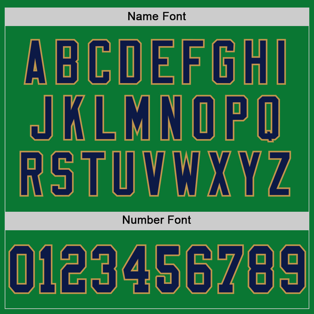 Custom Grass Green Navy-Old Gold Mesh Authentic Throwback Football Jersey - Sky-Custom