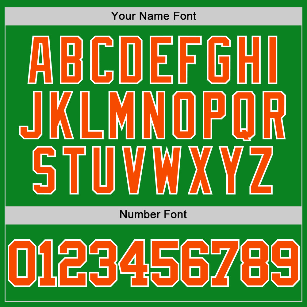 Custom Grass Green Orange-White Authentic Basketball Jersey - Sky-Custom