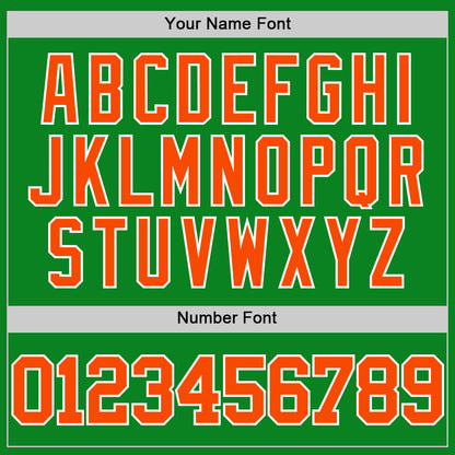 Custom Grass Green Orange-White Authentic Basketball Jersey - Sky-Custom