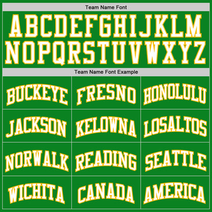 Custom Grass Green White-Gold Authentic Basketball Jersey - Sky-Custom