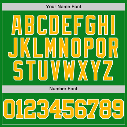 Custom Grass Green Gold-White Authentic Basketball Jersey - Sky-Custom