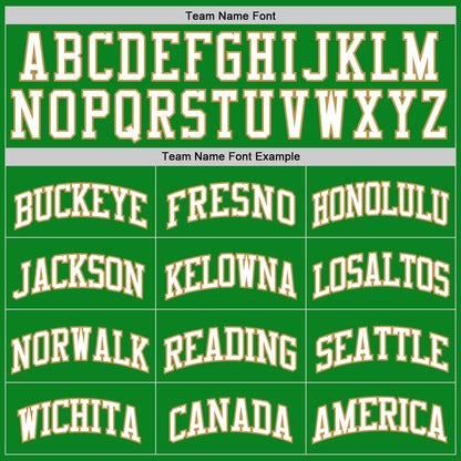 Custom Grass Green White-Old Gold Authentic Basketball Jersey - Sky-Custom