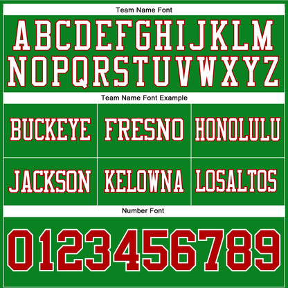 Custom Grass Green Red-White Mesh Authentic Football Jersey - Sky-Custom