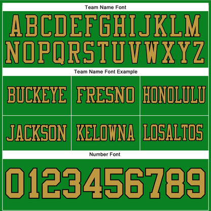 Custom Grass Green Old Gold-Black Mesh Authentic Football Jersey - Sky-Custom