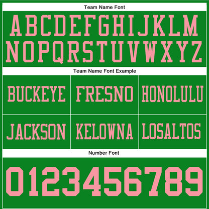 Custom Grass Green Medium Pink Mesh Authentic Football Jersey - Sky-Custom