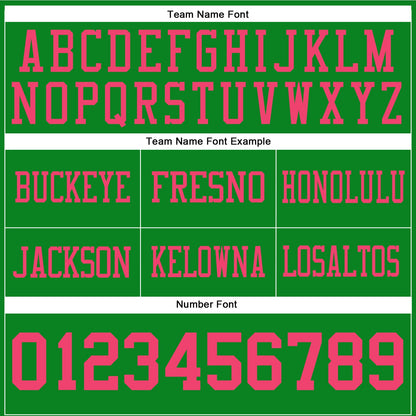 Custom Grass Green Neon Pink Mesh Authentic Football Jersey - Sky-Custom