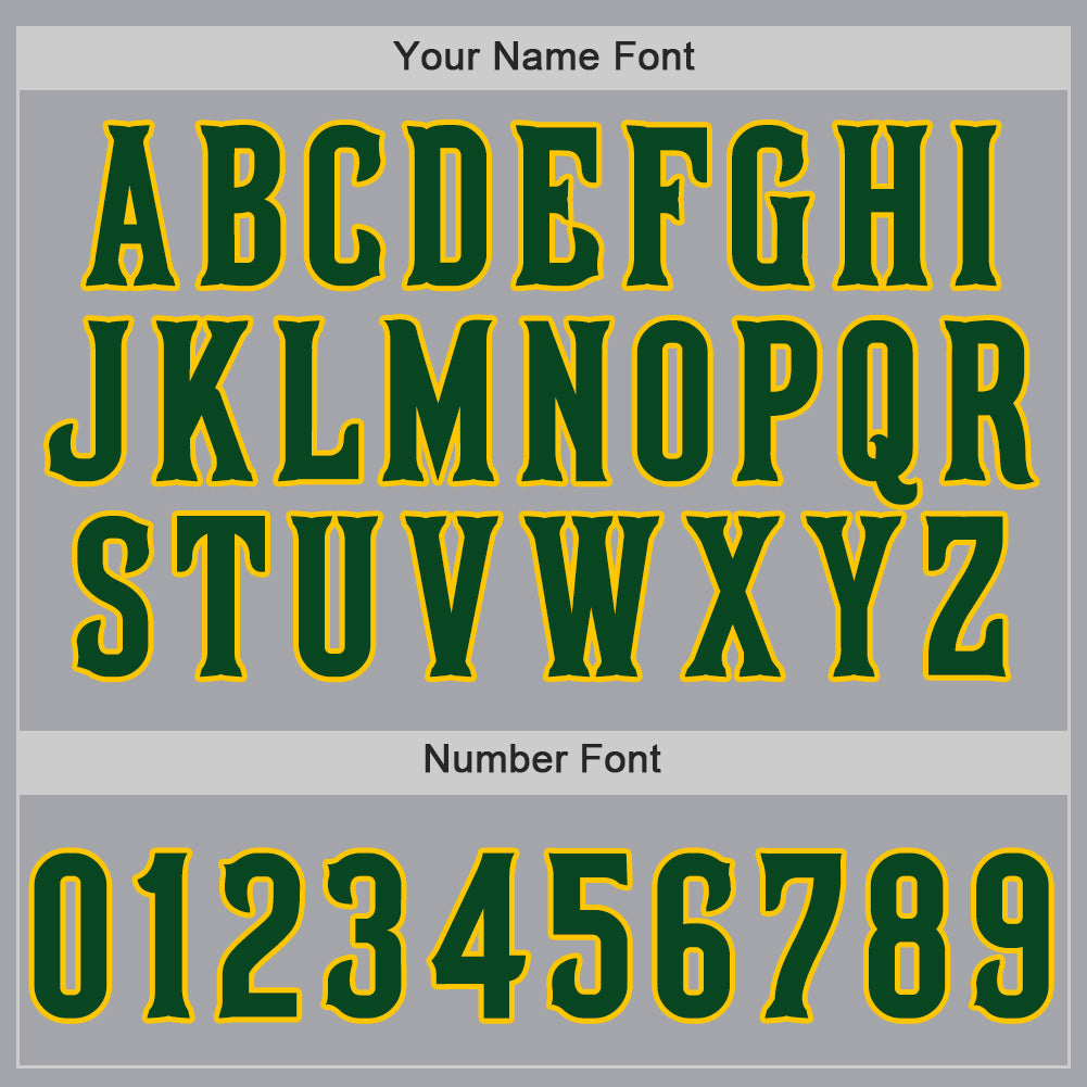 Custom Gray Green-Gold Authentic Baseball Jersey - Sky-Custom