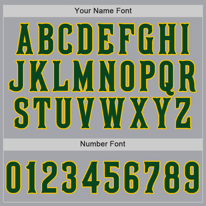 Custom Gray Green-Gold Authentic Baseball Jersey - Sky-Custom