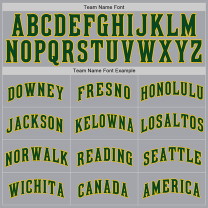 Custom Gray Green-Gold Authentic Baseball Jersey - Sky-Custom