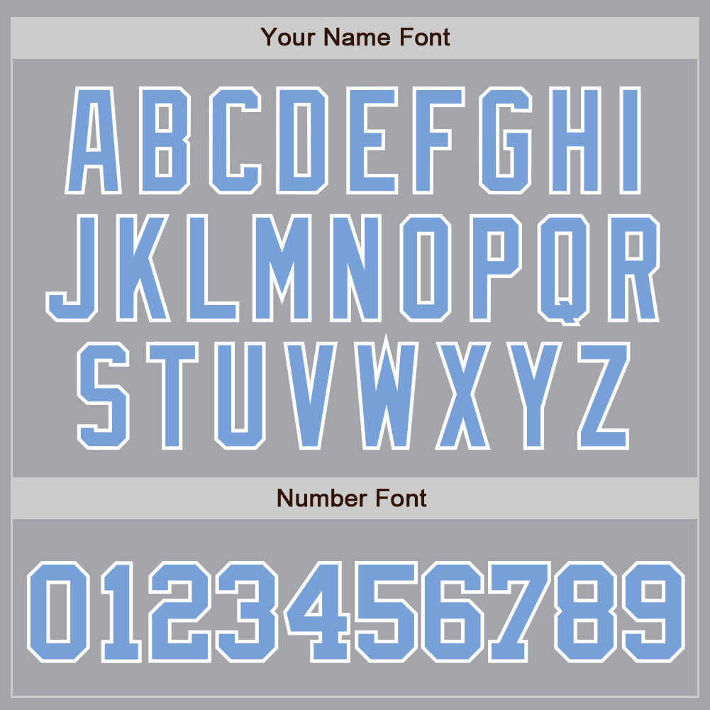 Custom Gray Light Blue-White Authentic Baseball Jersey - Sky-Custom