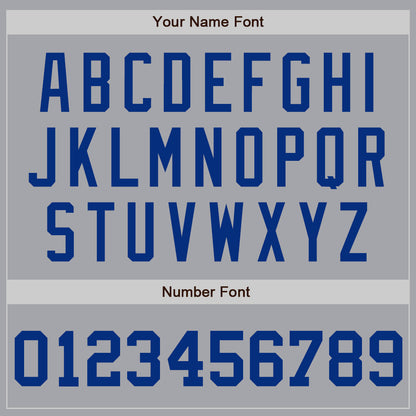 Custom Gray Royal Authentic Baseball Jersey - Sky-Custom