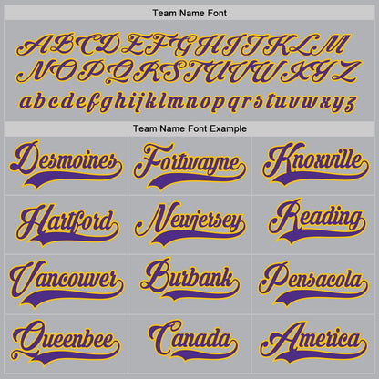 Custom Gray Purple-Gold Hockey Jersey - Sky-Custom