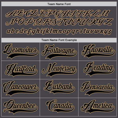 Custom Steel Gray Black-Old Gold Hockey Jersey - Sky-Custom