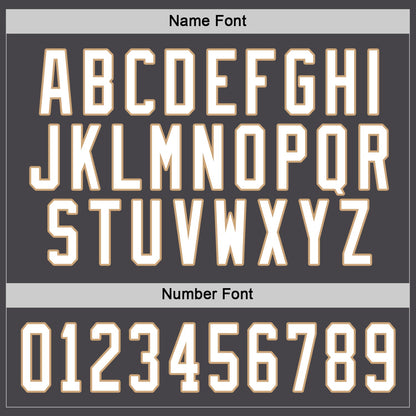 Custom Steel Gray White-Old Gold Hockey Jersey - Sky-Custom