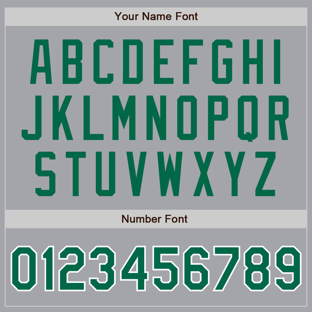 Custom Gray Kelly Green-White Authentic Baseball Jersey - Sky-Custom