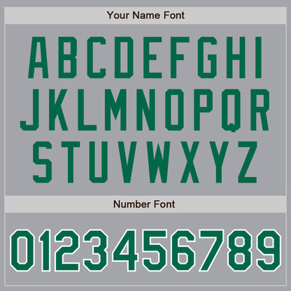 Custom Gray Kelly Green-White Authentic Baseball Jersey - Sky-Custom