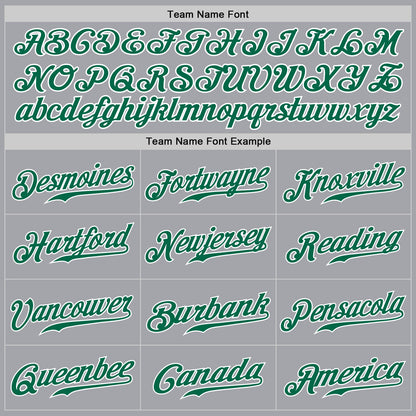 Custom Gray Kelly Green-White Authentic Baseball Jersey - Sky-Custom
